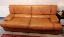 Canapé cuir marron 3 places