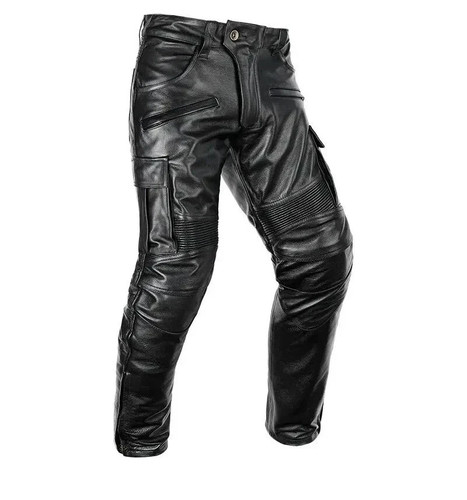 Pantalon cuir motard - de,