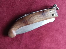 couteau pliant artisanal Italien de Fulvio Mulas manche bois Orme lame carbone