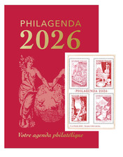 PHILAGENDA 2026 + Bloc "Productions françaises de luxe" 4 timbres - Salon philat