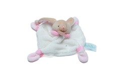 Mini Doudou Lapin Plat Blanc