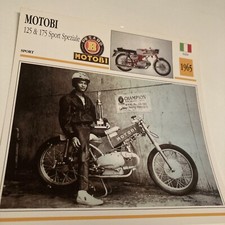 Motobi 125 175 sport speziale 1965 carte moto de collection Atlas Italie