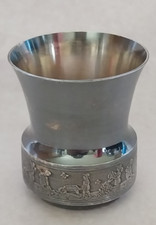 coquetier en metal argenté