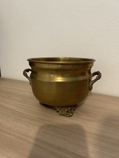 Chaudron Cache Pot En Laiton Vintage 