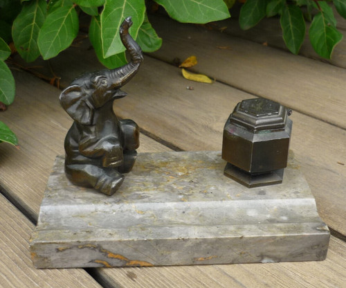 Encrier ancien art déco - encrier,