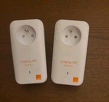 2 CPL HD Orange Liveplug 500 M/s + Câbles Ethernet