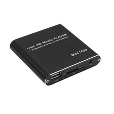 MINI 1080P Full HD Media Player USB HDD SD MMC prise européenne noire