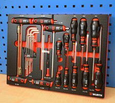 Würth Zebra Kit de Tournevis pour À Atelier Panier Insert à Mousse