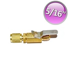 Robinet à boule pour gaz réfrigérant 5/16'' avec poignée métalliqu