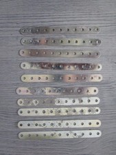 MECCANO: 10 bandes perforées zinguées 14cm - réf 2