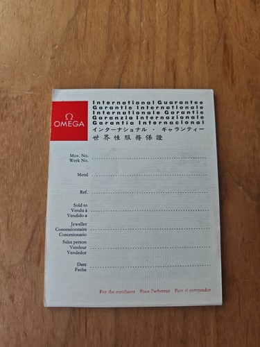 Omega international guarantee - omega,