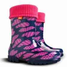 BOTTES DE NEIGE WELLIES ENFANTS BOTTES DE PLUIE AMOVIBLES CHAUSSETTES À DOUBLURE INTÉRIEURE COEURS