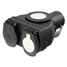 Adaptateur 15 Broches Vers 2x 7 Broches Prises – Câble 24V Camion Remorque