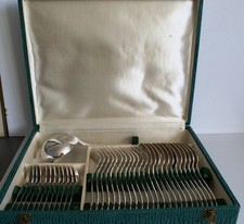 MENAGERE 37 PIECES-METAL ARGENTE-ORFEVRERIE "DIXI" 2 POINCONS