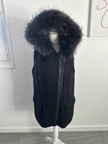 Parka noire sans manche laine - noire,