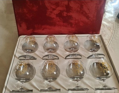Verres cognac cristal doré - 8,