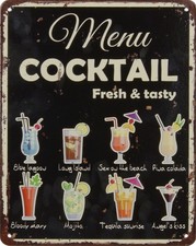 Assiette en étain cocktail