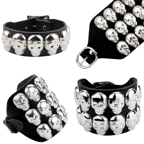 Bracelet cuir avec rivets - en,