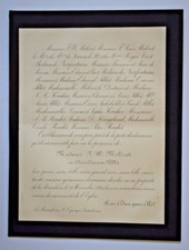 MELIZET Pillet Bodson Noirfontaine Koecker FAIRE PART Kingsland Roudet 1884