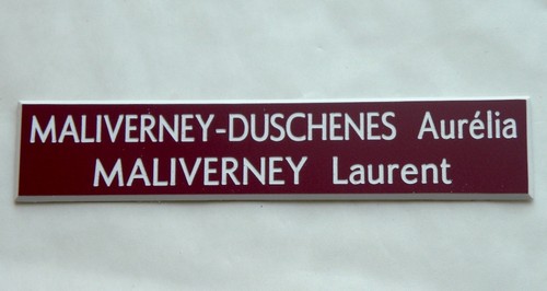 Plaque boite aux lettres porte - plaque,