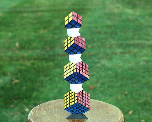 Puzzle cube stacker - cube, stacker/stand