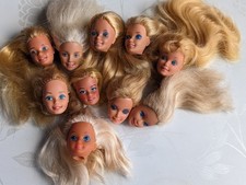 Lot n°5 de 10 têtes Barbie à restaurer vintage années 80's 90's