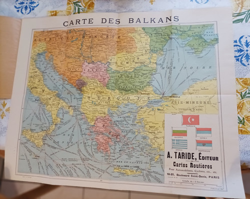 Ancienne carte couleurs - ancienne,