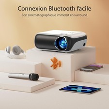 Vidéoprojecteur 1080P Bluetooth, Full HD 1920x1080,Portable,HP, HopVision