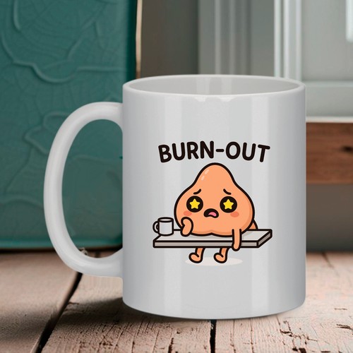 Mug drôle burne - mug, burne-out