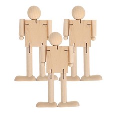  3 Figurines en Bois Articulées : Mannequins Flexibles pour Dessin et Peinture,