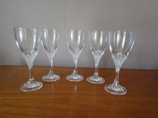 5 Verres à vin  en cristal d'