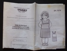 § A- patron MODES ET TRAVAUX 05/1990 robe pour fillette et poupée Cécile