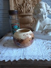 globe Lampe à pétrole  faience de sarreguemines  luneville ? decor floral