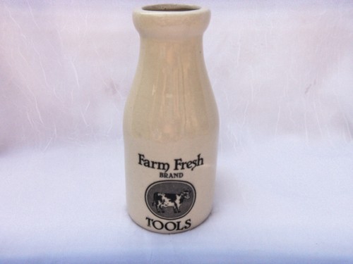 Older ceramic milk bottle - ceramic,