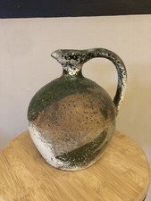 Ancienne JARRE Cruche GRES Terre Vernissée Verte Sud Ouest . chapelle des pots ?