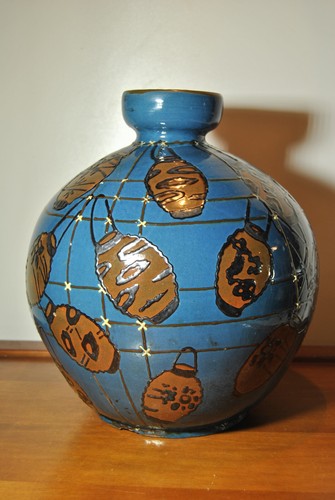 Grand vase boule style art - grand,