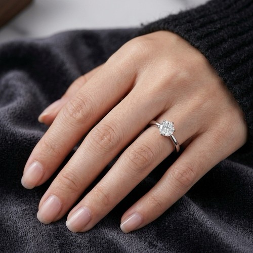Bague solitaire argent - bague,