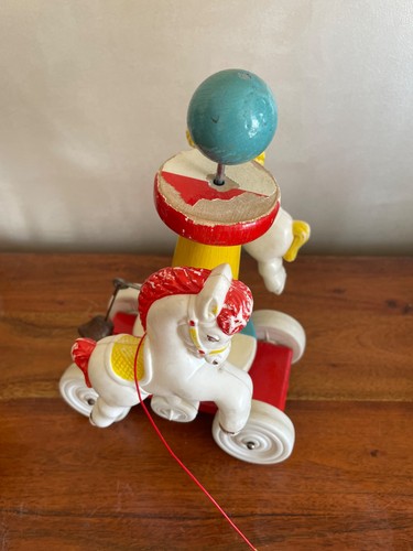 Jouet ancien tirer chevaux - jouet,