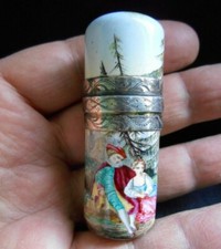 ANCIEN FLACON PARFUM ÉMAILLÉ