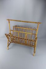 Porte revue ROTIN année 50-60 bon état belle patine French magazine rack rattan 