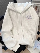Hoodie zippé gris Oversize