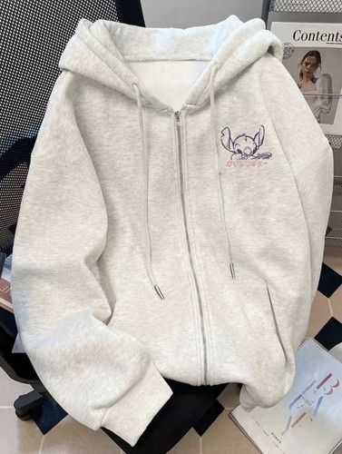 Hoodie zippé gris oversize - hoodie,