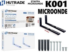 X Support pour Four Micro-Ondes Hutrade K001 - Support Mural Universel Noir Mar