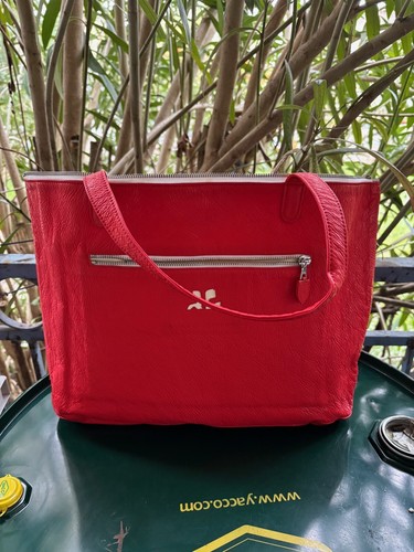 Sac vinyle rouge courreges - vinyle,