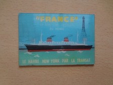 Paquebot FRANCE : Calendrier 1962 - Transat Le Havre New York - Image mobile