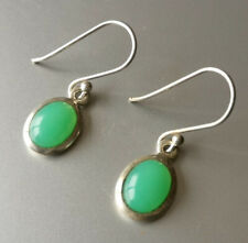 Boucle d'oreille en Chrysoprase sur Argent 925 