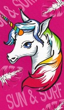 DRAP DE BAIN, SERVIETTE DE PLAGE - LICORNE - MICROFIBRE 70X140 cm C. 89 23