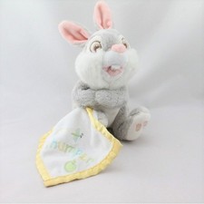 Doudou lapin gris Pan-pan Panpan avec mouchoir Thumper DISNEY - 21547