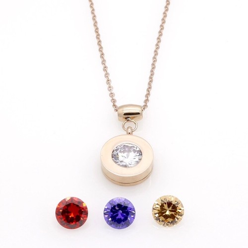 Chain necklace with - chain, cz