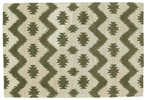 Tapis laine fait - laine, main